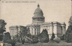 Rear View, State Capitol, Sacramento, CA Postcard