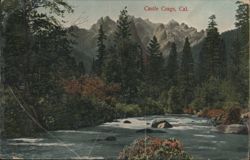 Castle Crags, Cal. Postcard