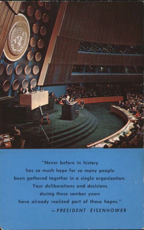 UN General Assembly Eisenhower Address 1953 New York