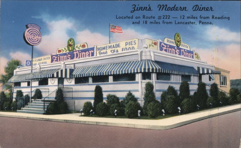 Zinn's Modern Diner, PA Dutch Section, Route 222 Pennsylvania