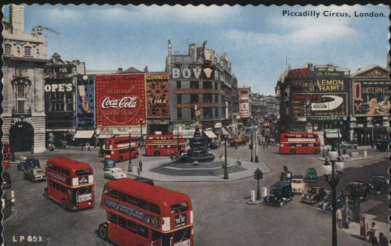 Piccadilly Circus, London, Red Double-Decker Buses United Kingdom