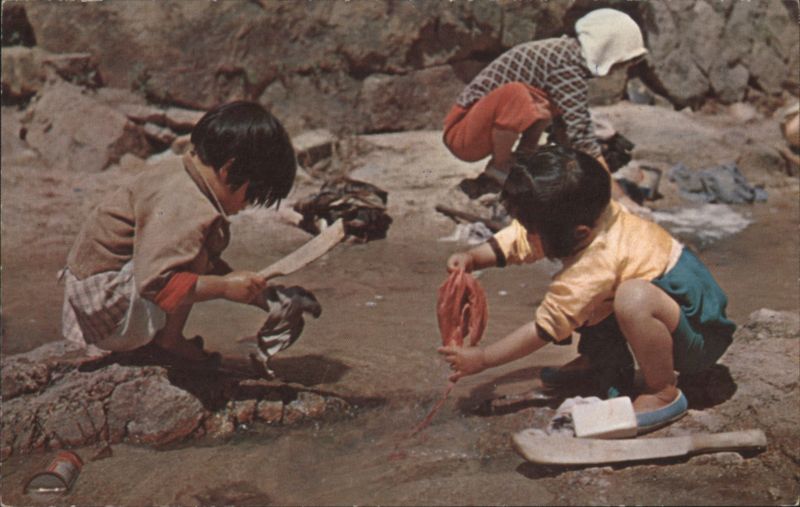 Family Laundry, Primitive Method, Seoul Korea