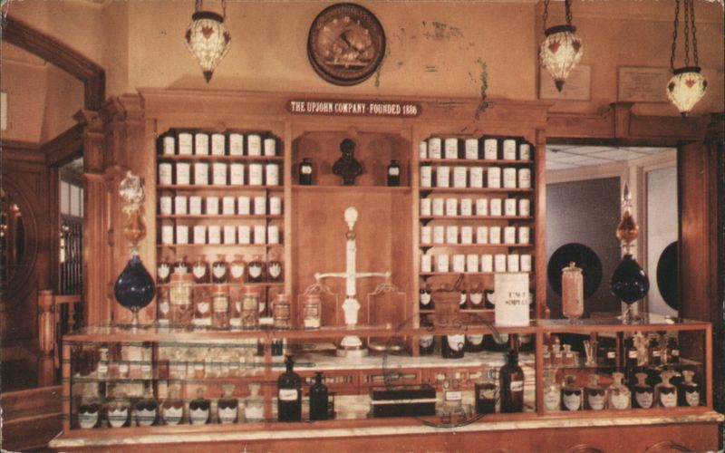 Late 19th Century Upjohn Pharmacy Counter Disneyland