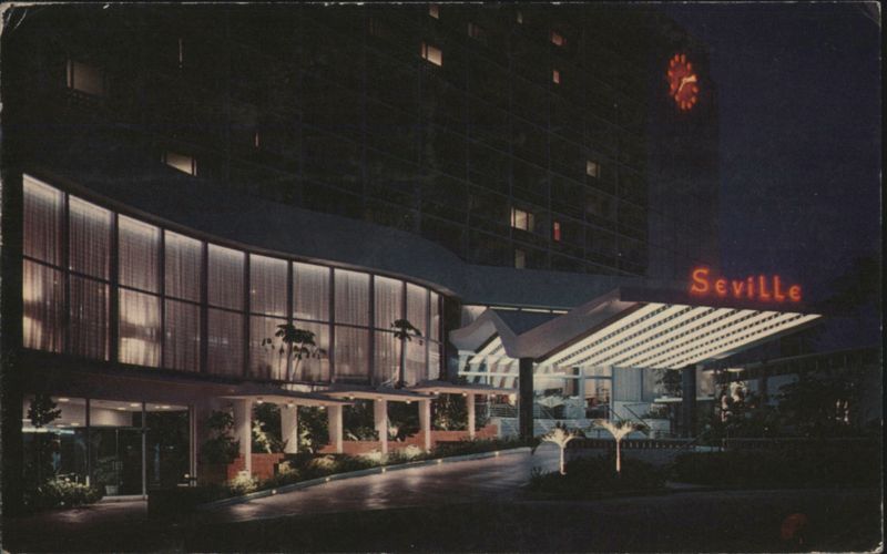 The Seville Hotel Miami Beach FL at Night Florida