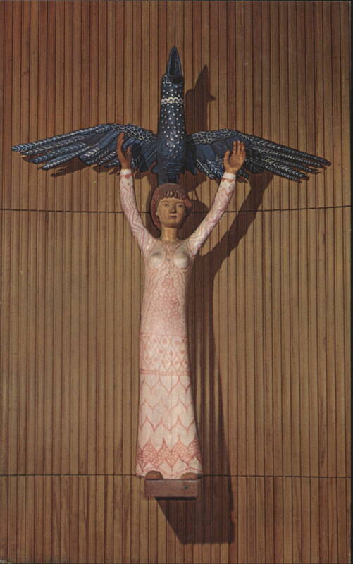 Henrick Starcke Teakwood Statue, United Nations Sculpture & Carving