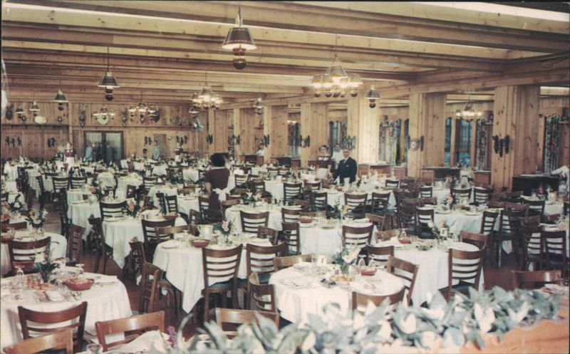 Grossinger's Dining Room, Wood Ceiling, Many Tables New York