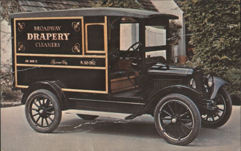 1922 Overland Van Broadway Drapery Cleaners Redwood City California