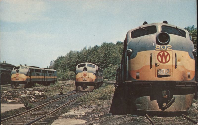 O&W FT Diesels 802, Middletown, NY Yard, May 1957 New York