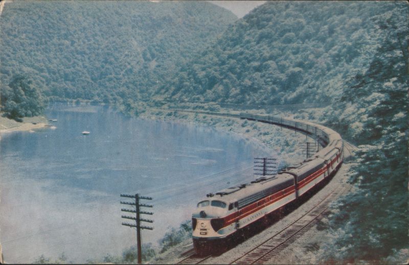 Phoebe Snow Streamliner, Lackawanna Railroad, River View