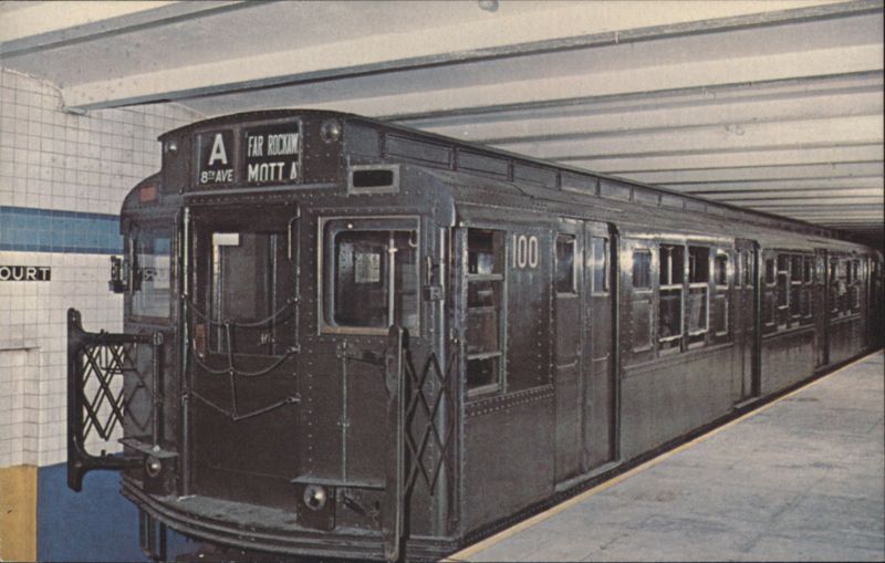 New York City Public Transit Exhibit IND R-1 Subway Train Brooklyn