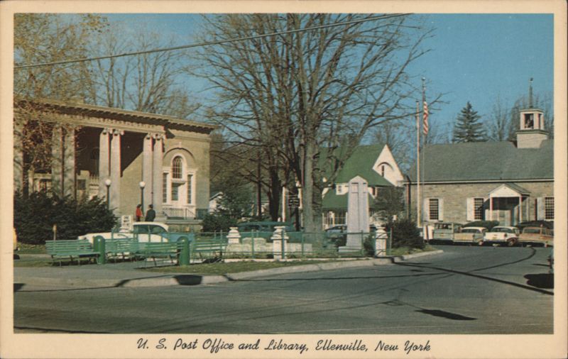 U. S. Post Office and Library, Ellenville New York