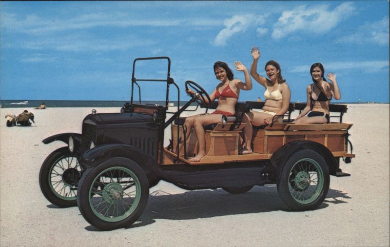 1925 Ford Model T Depot Hack, Women in Bikinis, Sarasota, FL Florida