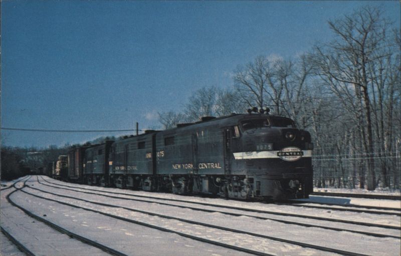 New York Central Alco FA's in Mechanicville Yard, Snow
