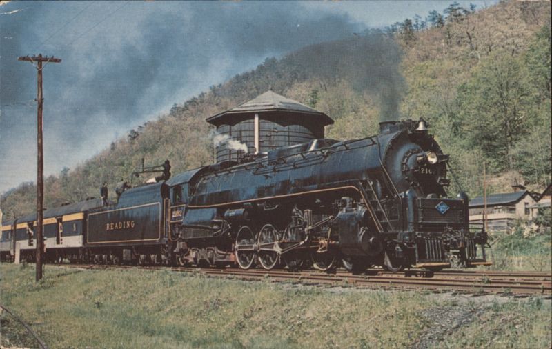 READING 2102 Steam Locomotive, Marlington, WV West Virginia