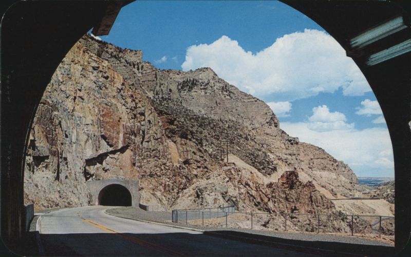 Tunnels in Shoshone Canyon, Cody Road to Yellowstone Park Wyoming