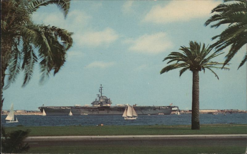 Aircraft Carrier, San Diego Harbor California R. W. CHASE