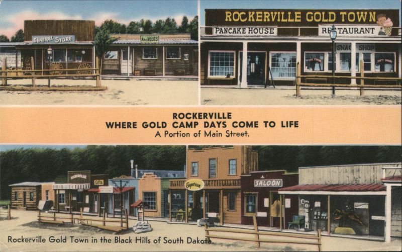 Rockerville Gold Town Main Street, Black Hills, SD South Dakota