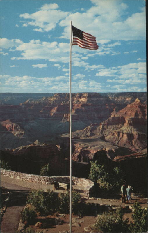 Grand Canyon National Park, American Flag, Verkamp's Arizona