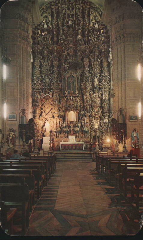 Interior of Santa Prisca, Taxco, Mexico - Churrigueresco Art