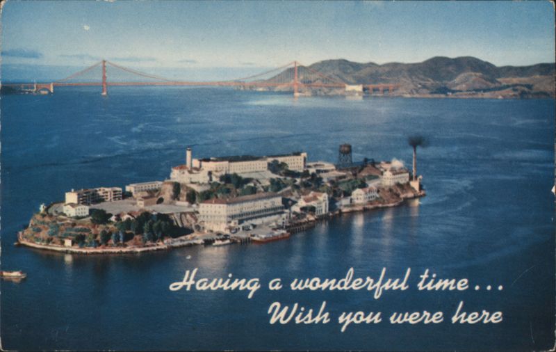 Alcatraz Island, The Rock, Golden Gate Bridge San Francisco California