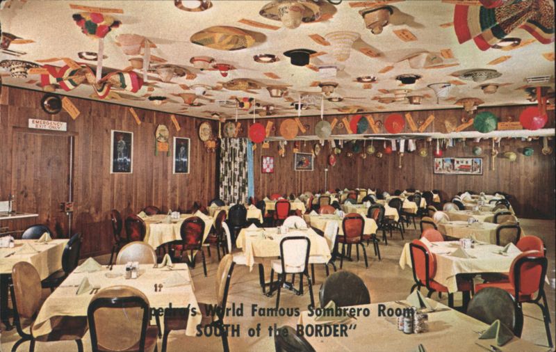 Pedro's World Famous Sombrero Room SOUTH of the BORDER South Carolina