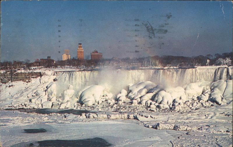 Niagara Falls American Falls Winter Ice Formations New York