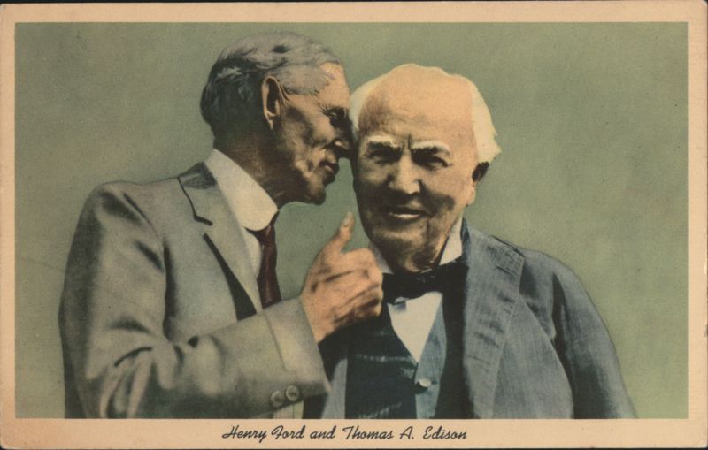 Henry Ford and Thomas A. Edison at Greenfield Village Dearborn Michigan