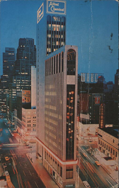 Allied Chemical Tower, Times Square at Night New York City