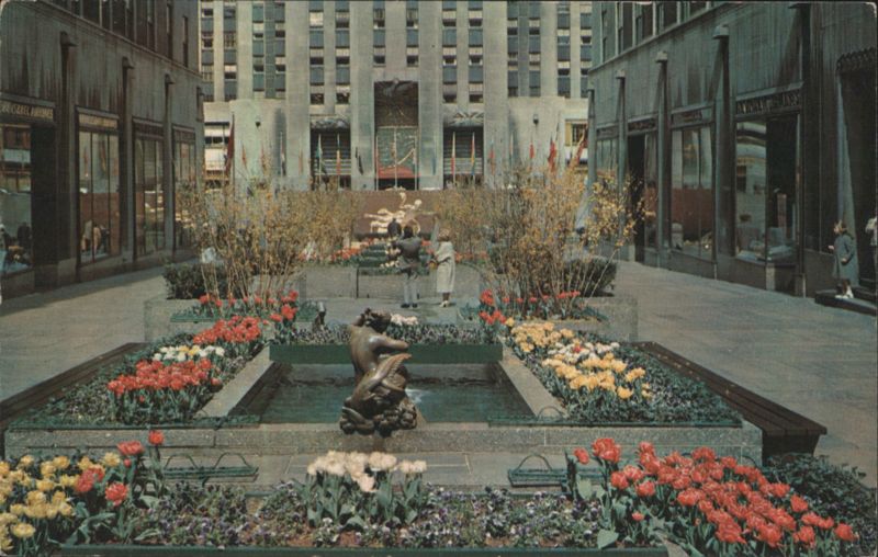 Rockefeller Center Channel Garden, R.C.A. Building New York City