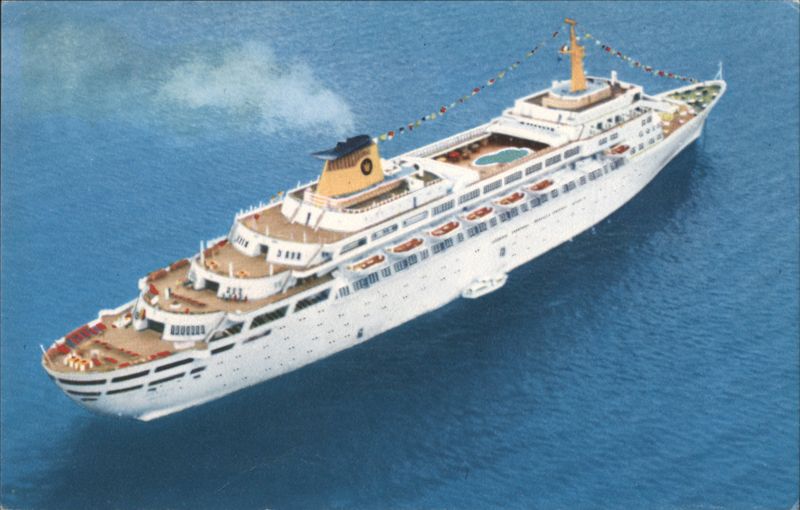 HOME LINES OCEANIC Cruise Ship, 1965 Cruise Ships