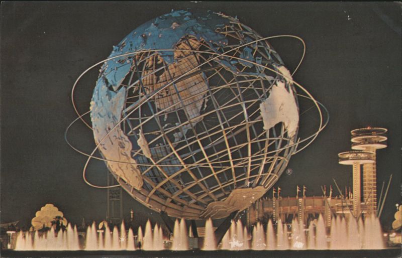 UNISPHERE Night Scene, New York World's Fair 1964-1965