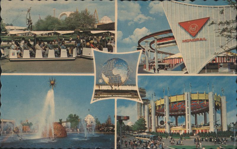 New York World's Fair 1964-65 Unisphere Monorail Fountain