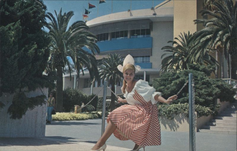Hollywood Park Goose Girl on Swing, Inglewood, CA California