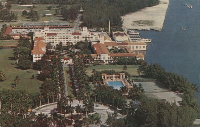 Boca Raton Hotel & Club Aerial View, Yacht Harbor, Golf Florida