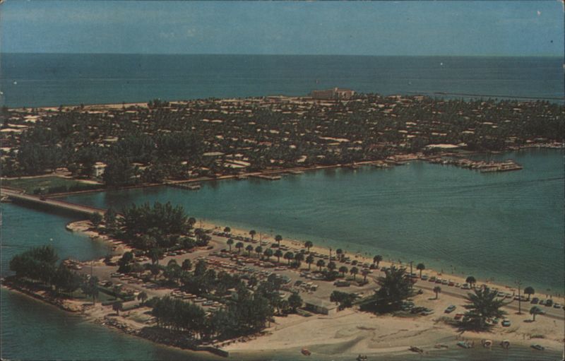 Aerial view of Foster Memorial Park and Palm Beach Shores Riviera Beach Florida