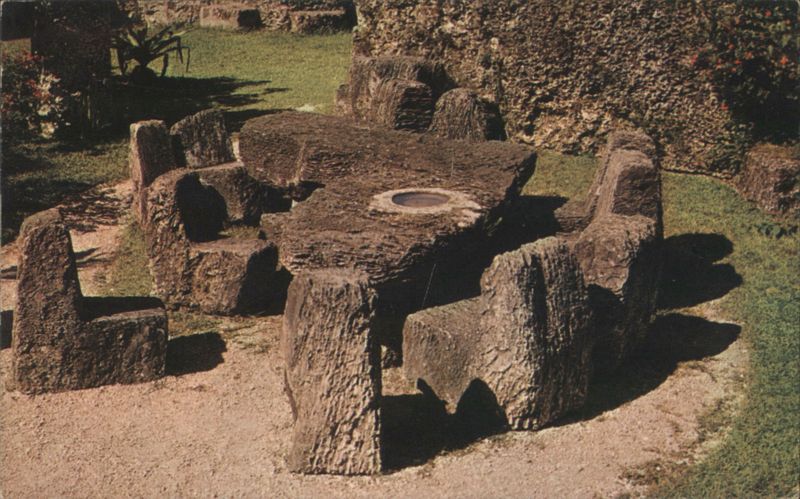 Map of Florida Table, Coral Castle, Florida Miami Larry Witt