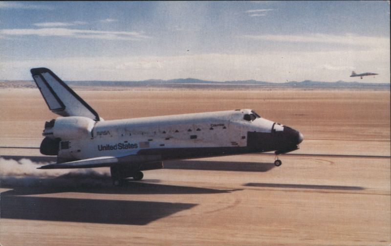 Space Shuttle Columbia Landing at Rogers Drylake, CA Edwards California