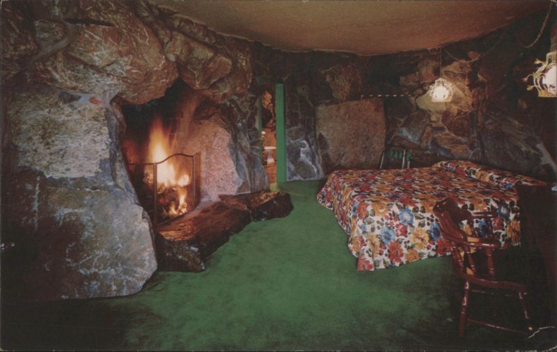 Madonna Inn Kona Rock Room 131, Rock Walls & Fireplace San Luis Obispo California