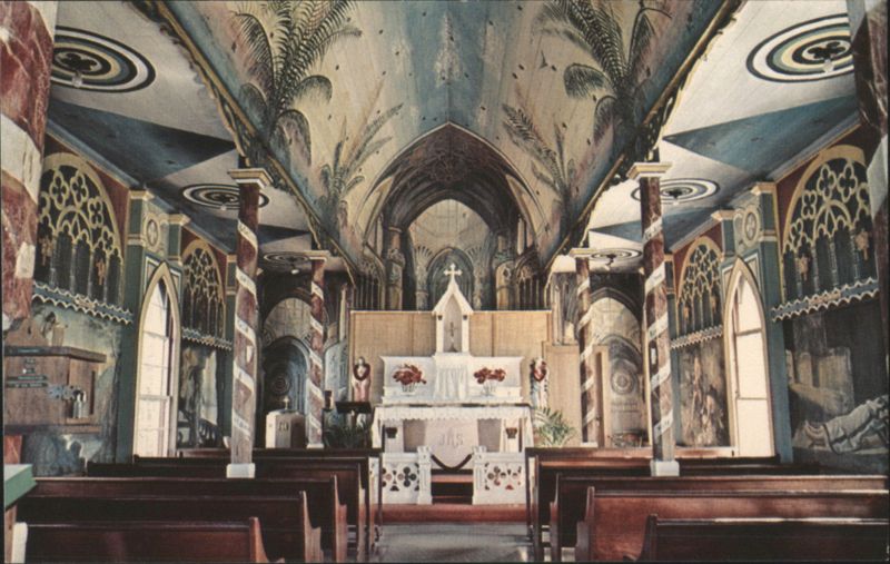 St. Benedicts Catholic Church, The Old Painted Church Honauanu Hawaii