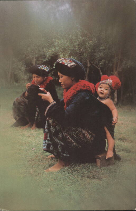 Thai Women & Baby in Traditional Attire Asian