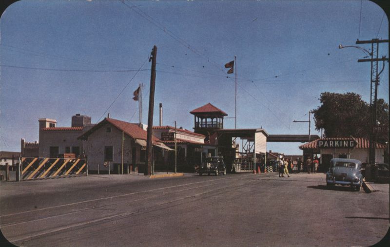 Santa Fe St entrance to International Bridge, El Paso TX Texas