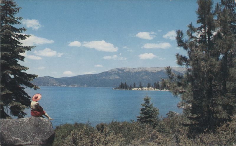 Lake Tahoe Colorful Scenic View Lake in the Sky California