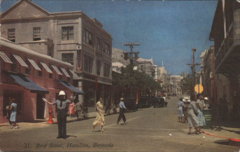 Reid Street, Hamilton, Bermuda Street Scene