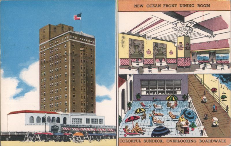 St. Charles Hotel, Ocean Front Dining, Sundeck, Boardwalk Atlantic City New Jersey