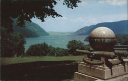 Trophy Point, West Point, Hudson River View, NY Postcard