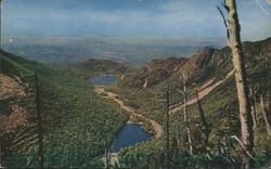 Profile Lake & Echo Lake, Franconia Notch, Mt. Lafayette Postcard