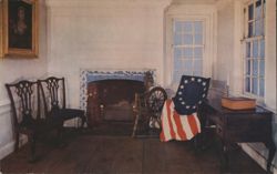 Betsy Ross House, Philadelphia - First American Flag Room Postcard