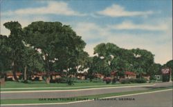 Oak Park Tourist Court, Brunswick, GA Postcard