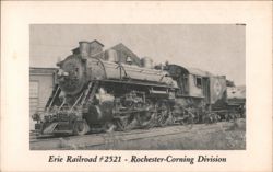 Erie Railroad #2521 Rochester-Corning Division Locomotive Postcard