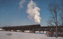 Canadian National 6218 crosses Richelieu River near Beloeil Postcard